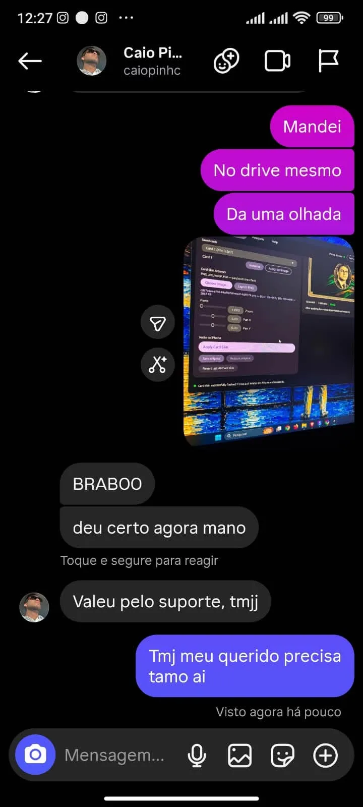 Print de cliente